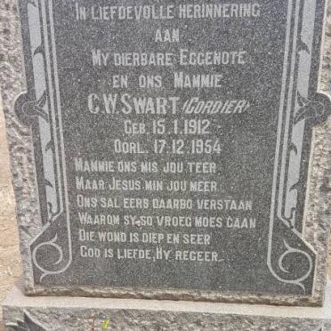 SWART C.W. nee CORDIER 1912-1954