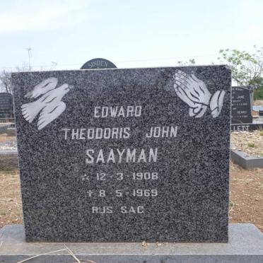 SAAYMAN Theodoris John 1908-1969