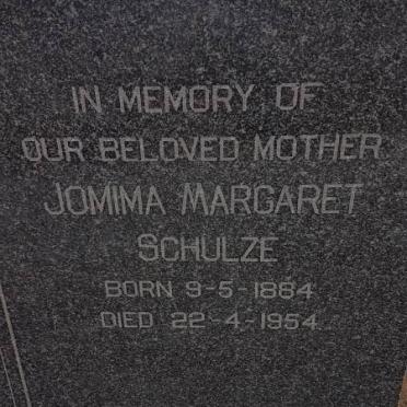 SCHULZE Jomima Margaret 1884-1954