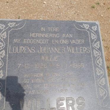 WILLERS Lourens Johannes 1925-1958