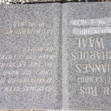 WAAL Johannes Gerhardus, de 1911-1973