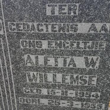 WILLEMSE Aletta W. 1954-1955