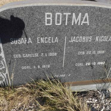 BOTMA Jacobus Nicolaas 1908-1982 &amp; Susara Engela CARELSE 1908-1976