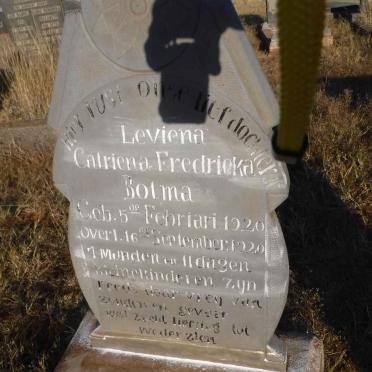 BOTMA Leviena Catriena Fredrieka 1920-1920