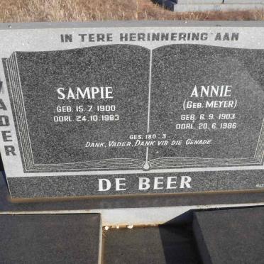 BEER Sampie, de 1900-1983 &amp; Annie  MEYER 1903-1986
