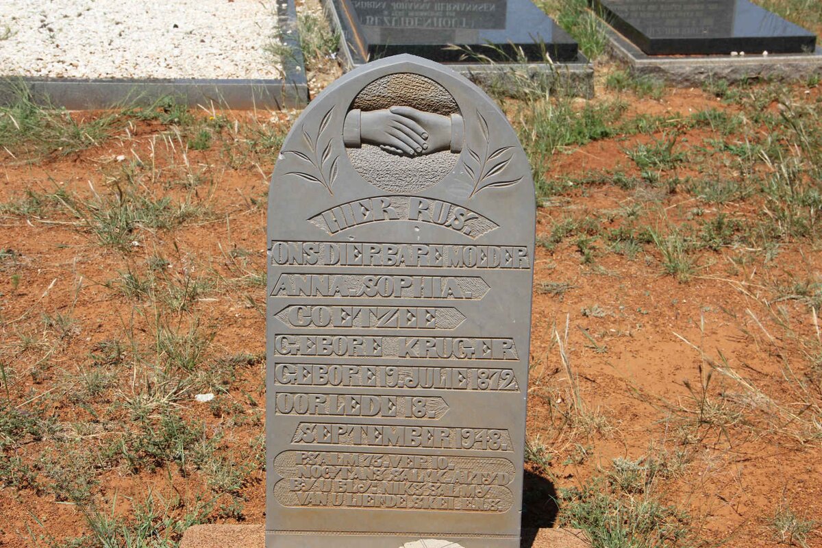 COETZEE Anna Sophia nee KRUGER 1872-1948