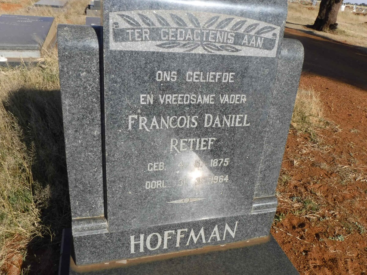 HOFFMAN Francois Daniel Retief 1875-1964