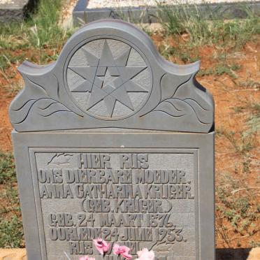 KRUGER Anna Catharina nee KRUGER 1876-1953