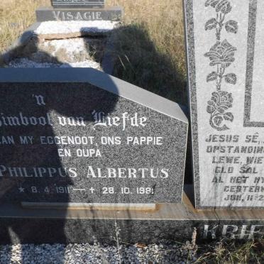 KRIEL Philippus Albertus 1911-1981 &amp; Johanna Susanna 1922-2004