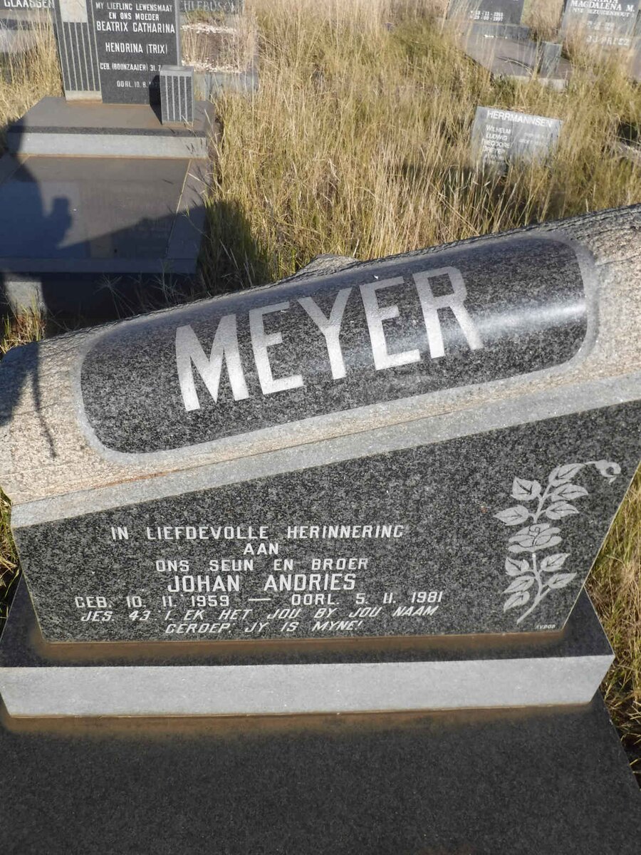 MEYER Johan Andries 1959-1981