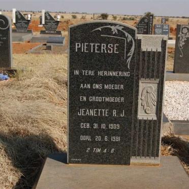 PIETERSE Jeanette R.J. 1909-1981