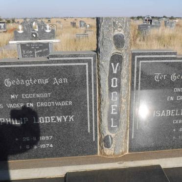 VOGEL Philip Lodewyk 1897-1974 &amp; Isabella Violet LONDT 1896-1999