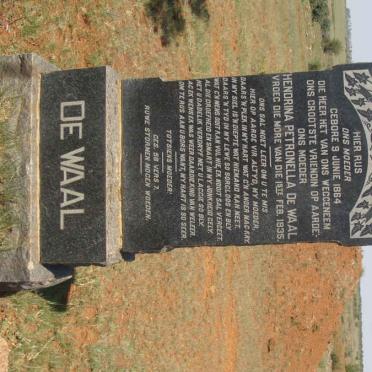 WAAL Hendrina Petronella, de 1864-1935