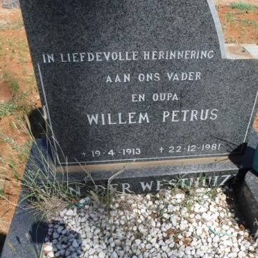 WESTHUIZEN Willem Petrus, van der 1913-1981 &amp; Jacoba Catharina KRUGER 1912-1978 