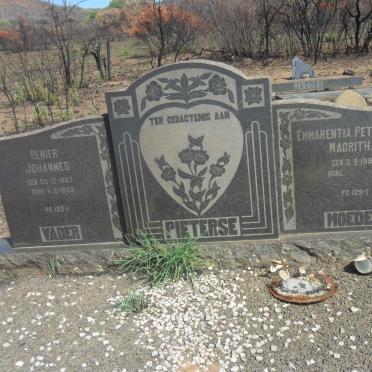 PIETERSE Renier Johannes 1887-1959 &amp; Emmarentia Petronella Magritha 1893-