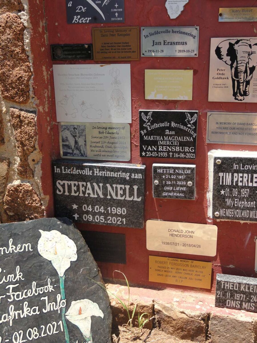 11. Memorial Wall - see names