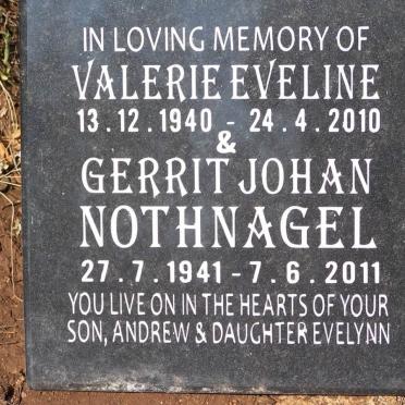 NOTHNAGEL Gerrit Johan 1941-2011 &amp; Valerie Eveline 1940-2010