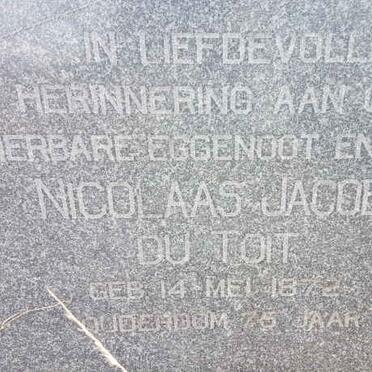 TOIT Nicolaas Jacobus, du 1872-