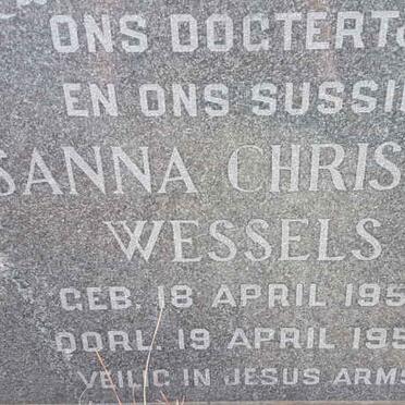 WESSELS Susanna Christiena 1952-1952