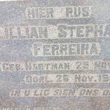 FERREIRA Lillian Stephanie nee HARTMAN 1874-1946