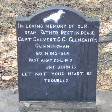 CUNNINGHAM Calvert G.C. Glencairn 1869-1925