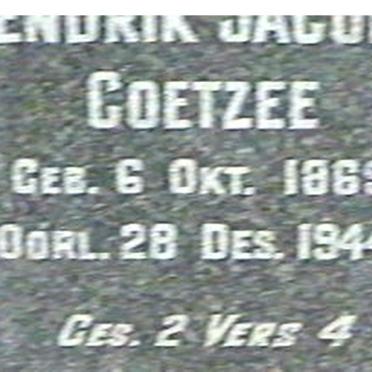 COETZEE Hendrik Jacobus 1869-1944