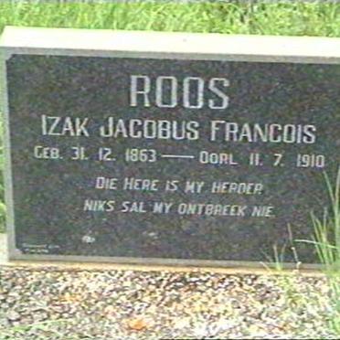 ROOS Izak Jakobus Francois 1863-1910