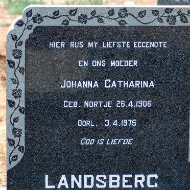 LANDSBERG Johanna Catharina nee NORTJE 1906-1975
