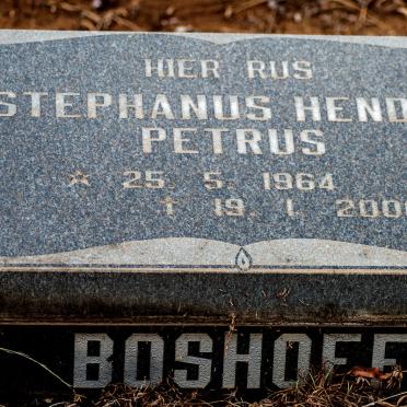 BOSHOFF Stephanus Hendrik Petrus 1964-2000