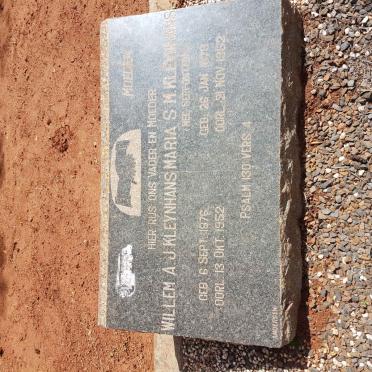 KLEYNHANS Willem A.J. 1876-1952 &amp; Maria S.M. SERFONTEIN 1879-1952