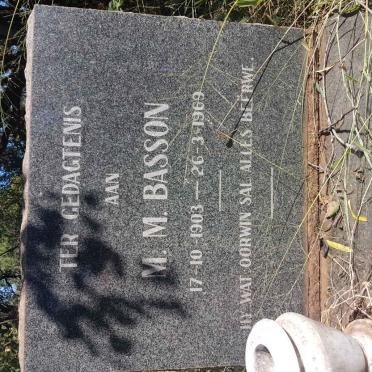 BASSON M.M. 1903-1969