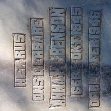 BENSON Anna H.C. 1945-1946