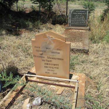 TOIT Hendrina Wilhelmiena, du 1897-1921