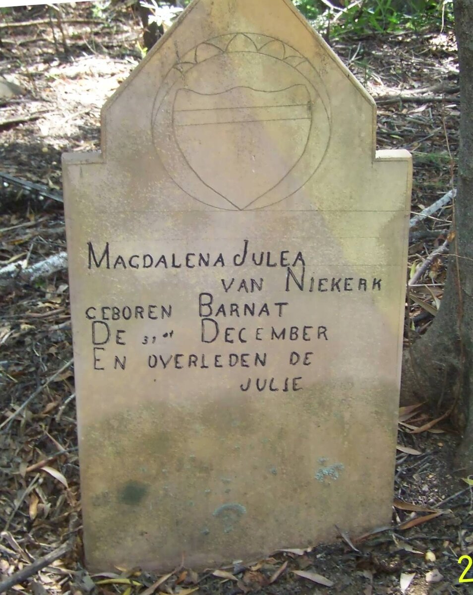 NIEKERK Magdalena Julea, van nee BARNAT  