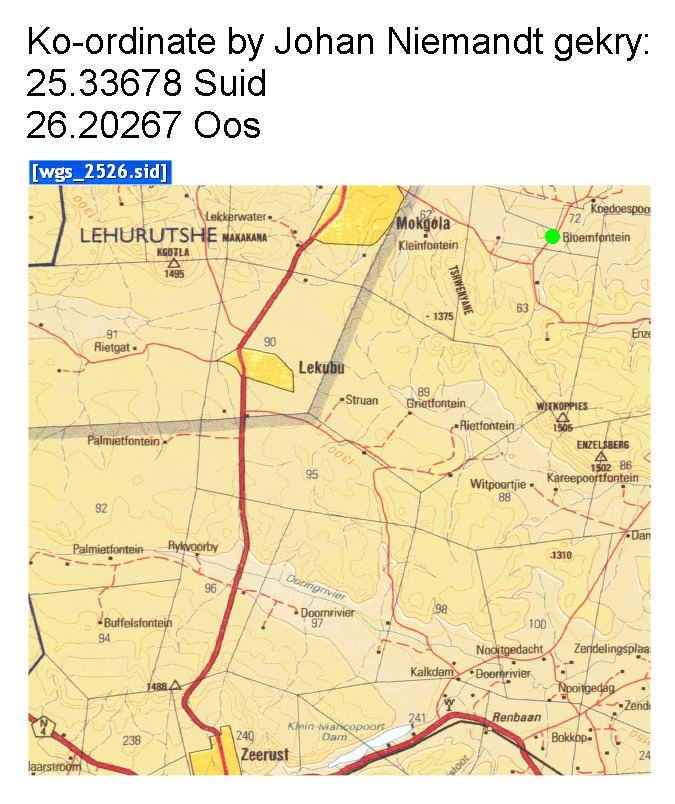 1.Map of the farm Bloemfontein, Zeerust district