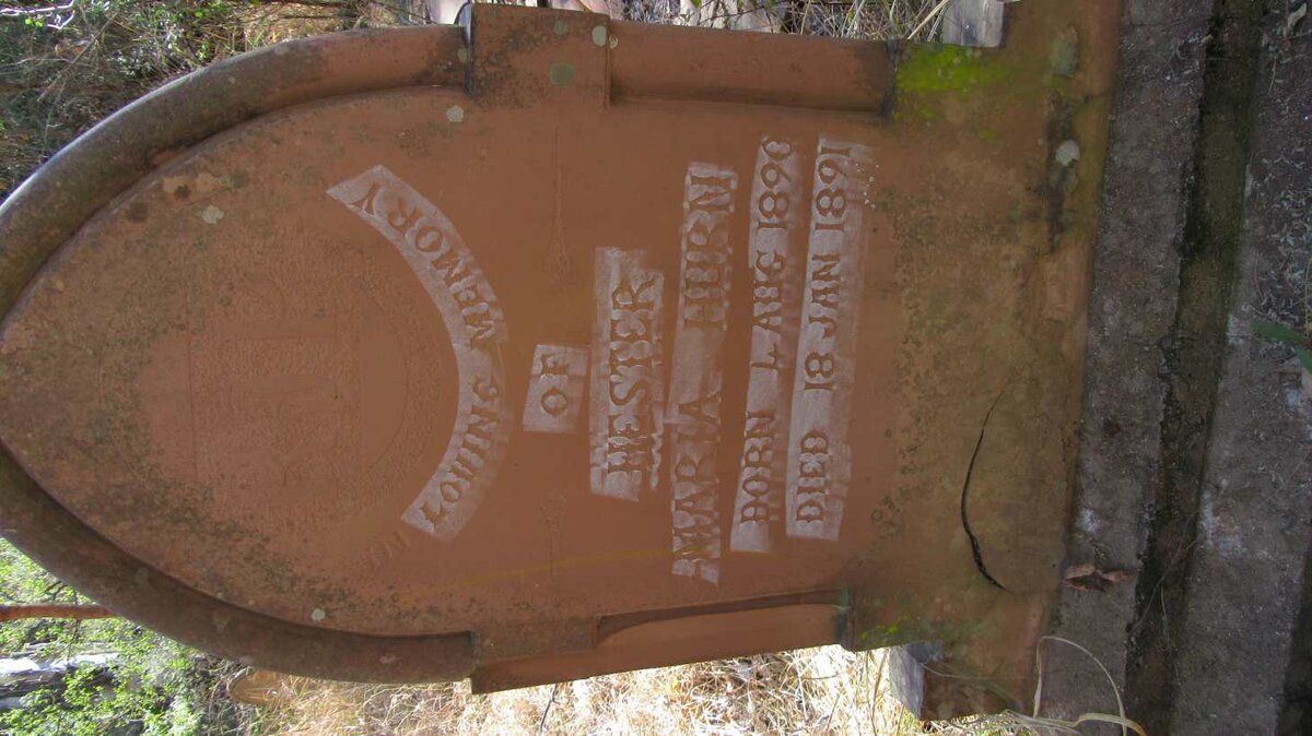 HURN Hester Maria 1890-1891