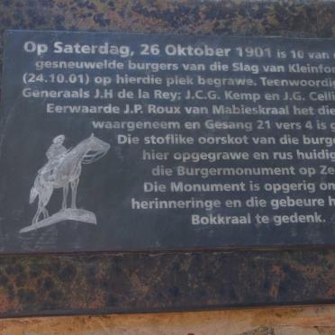 2. Gedenksteen - Slag van Kleinfontein 24 Okt 1901