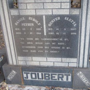 JOUBERT Hester Aletta 1907-1908 :: JOUBERT Daniel Rudolf Petrus 1913-14