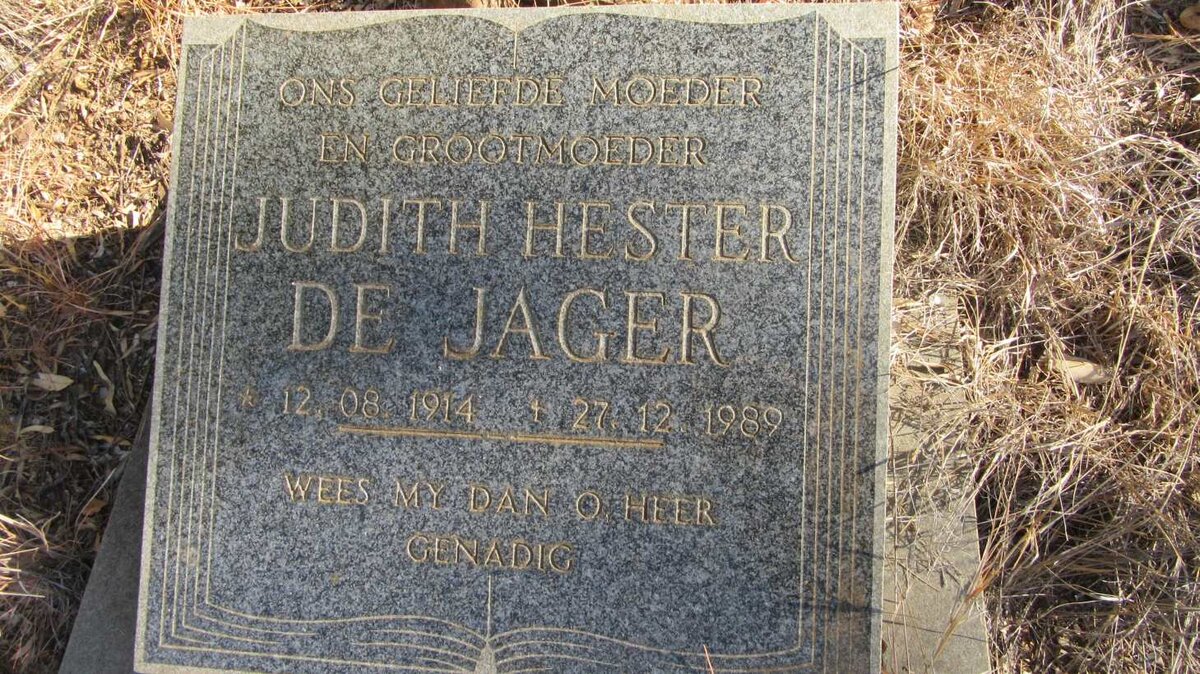 JAGER Judith Hester, de 1914-1989
