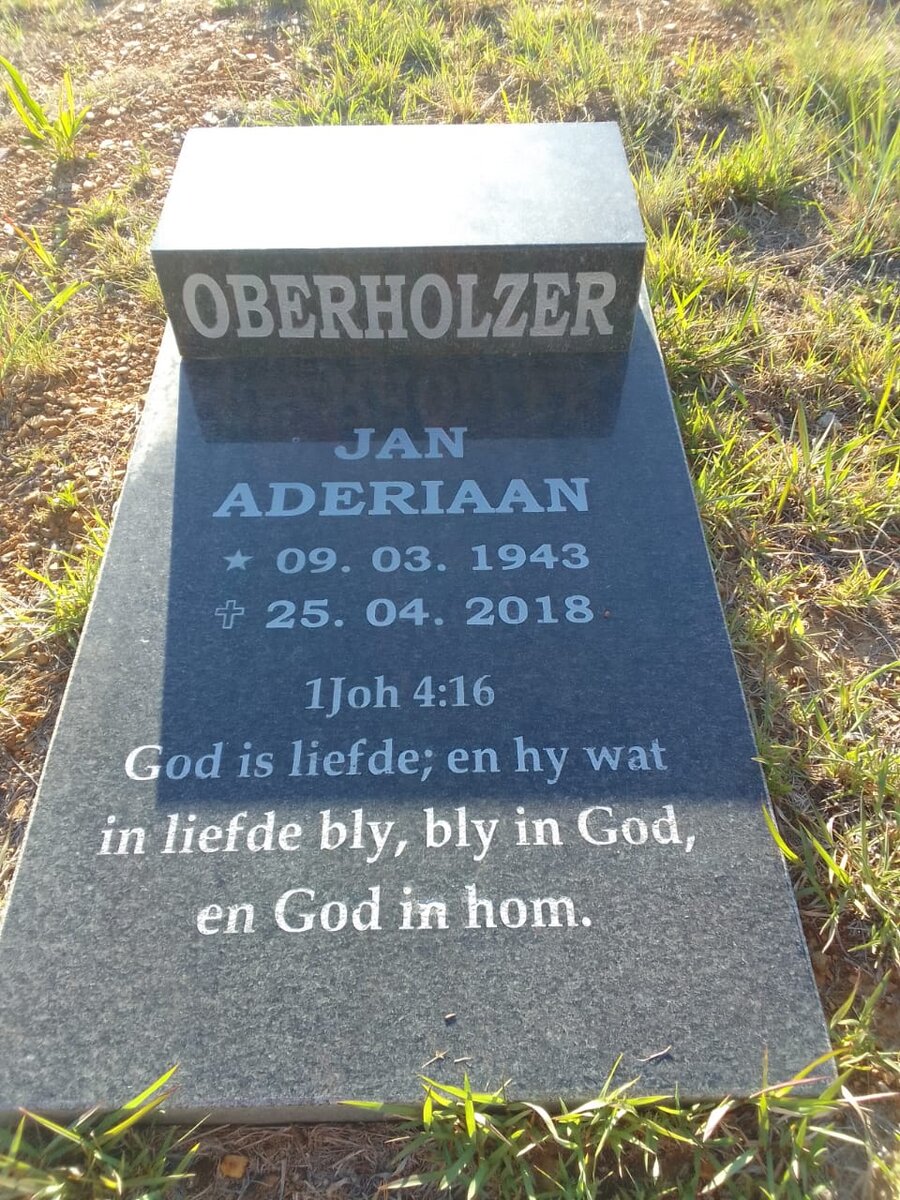 OBERHOLZER Jan Aderiaan 1943-2018