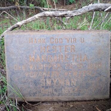 SNYMAN Hester Margaretha voorheen VENTER nee KLOPPER 1829-1892