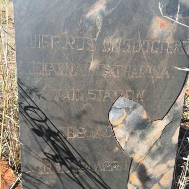 STADEN Johanna Catharina, van