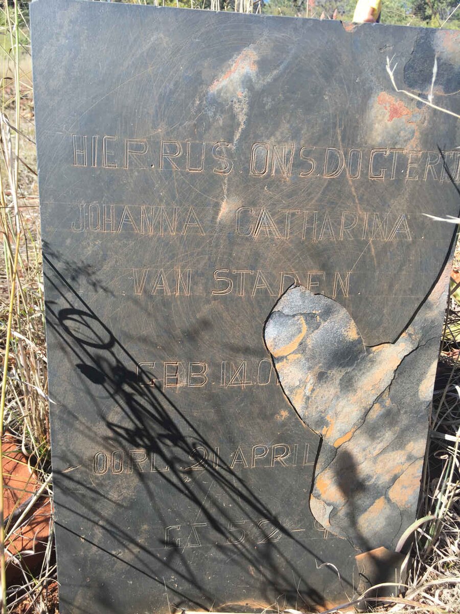 STADEN Johanna Catharina, van