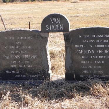 STADEN Phillippus Theunis, van 1909-1967 &amp; Carolina Fredrika VISAGIE nee ENGELBRECHT 1911-1996