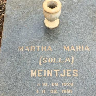 MEINTJES Martha Maria 1926-1991