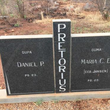 PRETORIUS Daniel P. &amp; Maria C.E. JANSEN