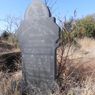 BERG Georg Diederik, van den 1888-1926