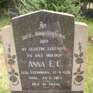 BARNARD Anna E.C. nee STEINMANN 1931-1964  