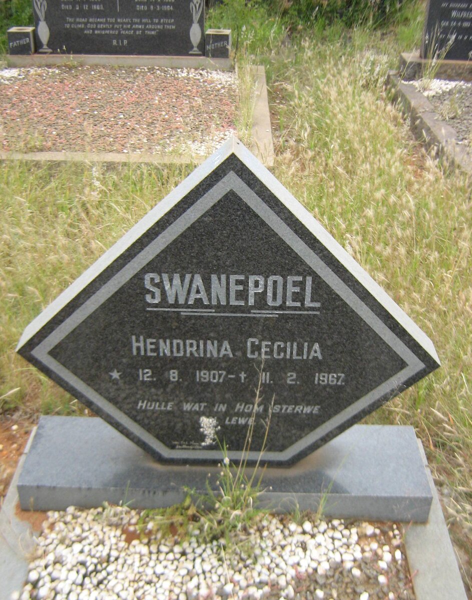 SWANEPOEL Hendrina Cecilia 1907-1967