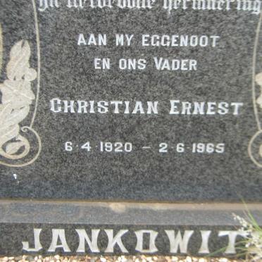 JANKOWITZ Christian Ernest 1920-1965